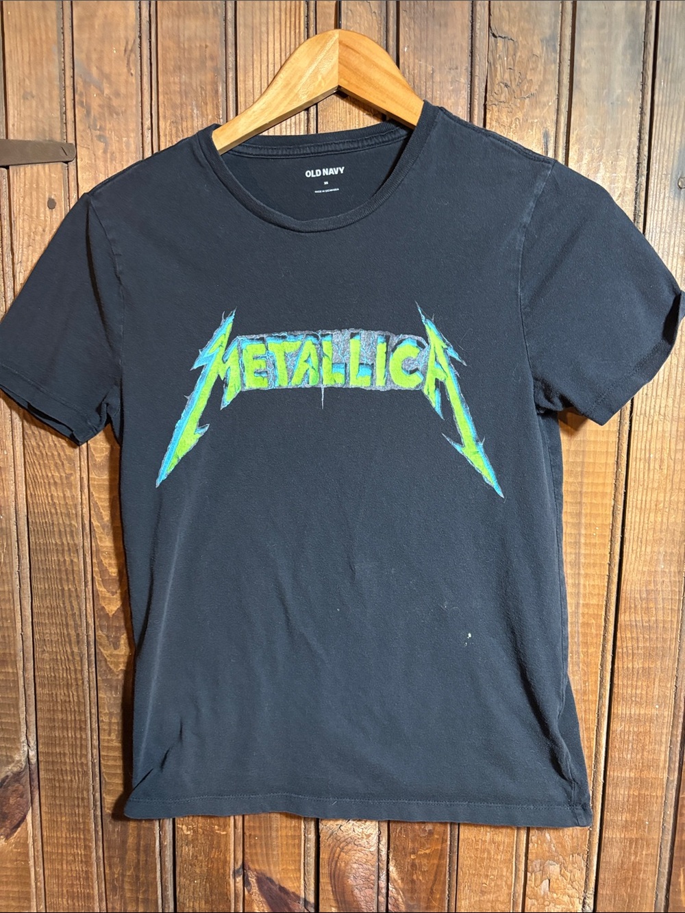 Old Navy Black Metallica Graphic Tee